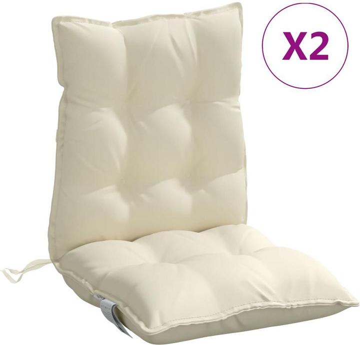 Actual product image VidaXL Low backrest cushions 2 pcs. Oxford fabric (100 x 50 x 7 cm)