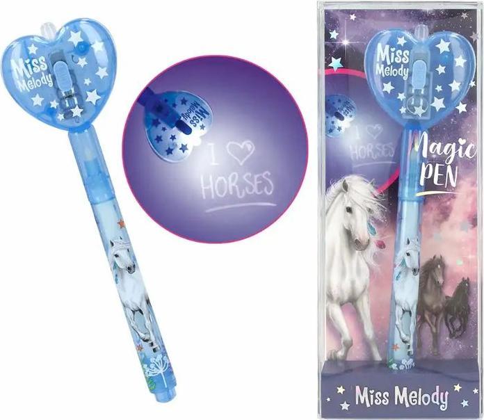 Actual product image Magni Depesche Miss Melody secret pen with LED light blue 1.8x5.6x14.2cm (Blue)