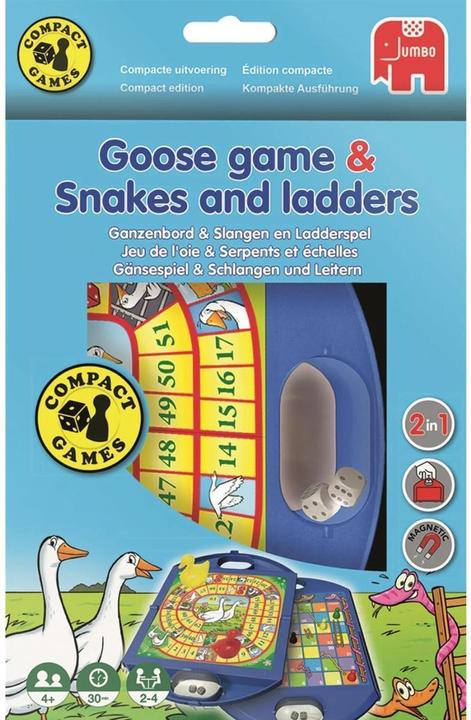 Immagine prodotto Jumbo Gioca con la tavola d'oca e con i serpenti e le scale (Tedesco, Inglese, Francese)