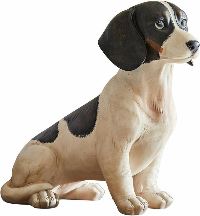 Image du produit Loberon Chien décoratif Bryan blanc/noir (17.5 x 37 x 32.5 cm)
