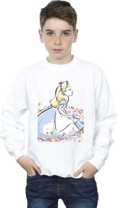 Produktbild Disney Alice In Wonderland Sketch Flowers Sweatshirt Jungen (140, 146)