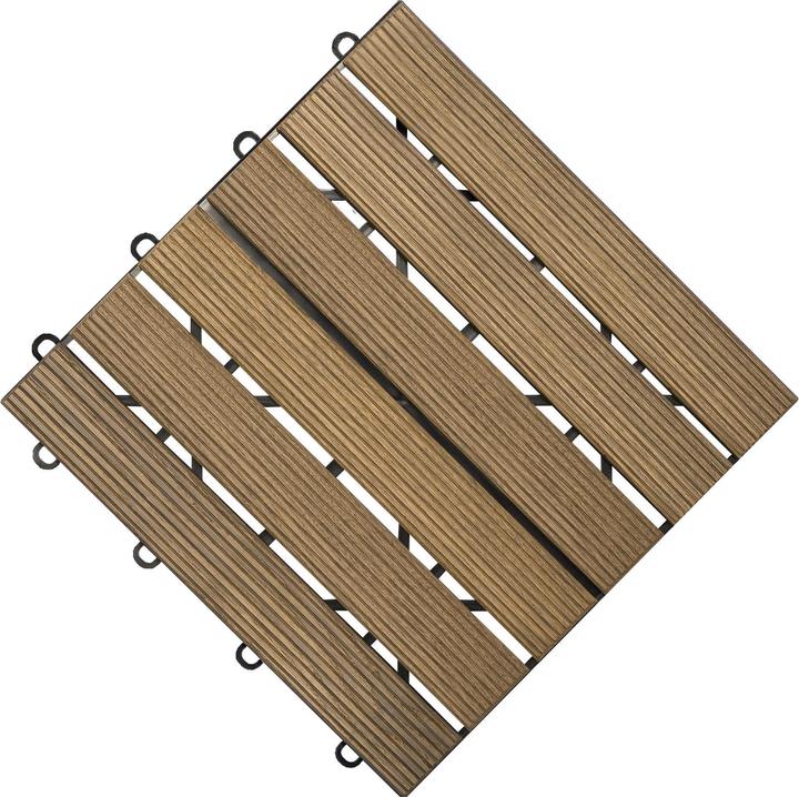 Produktbild Florco Balkon-& Terrassenplatten Esche, 6 Latten 30 x 30, 6 Stk. (6 x, 30 x 30 cm)