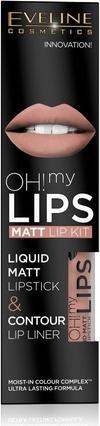 Actual product image Eveline Oh My Lips lipstick 4.5 ml + pencil 01 Neutral Nude (01 Neutral Nude)