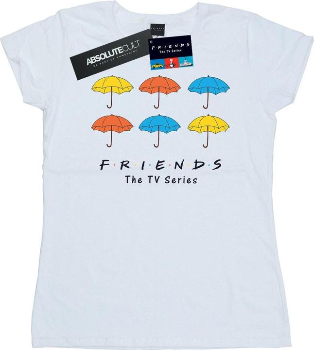 Actual product image Friends Womens/Ladies Coloured Umbrellas Cotton T-Shirt (L)