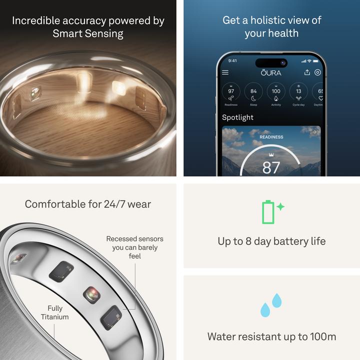 Produktbild Oura Ring 4 (10, Brushed Silver)