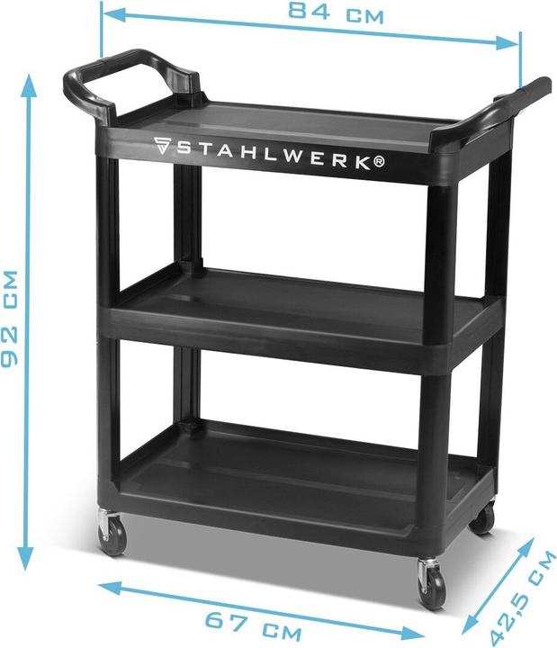 Actual product image Stahlwerk Tool trolley TC-92 ST with 100 kg load capacity Workshop trolley Rolling trolley (1 x)