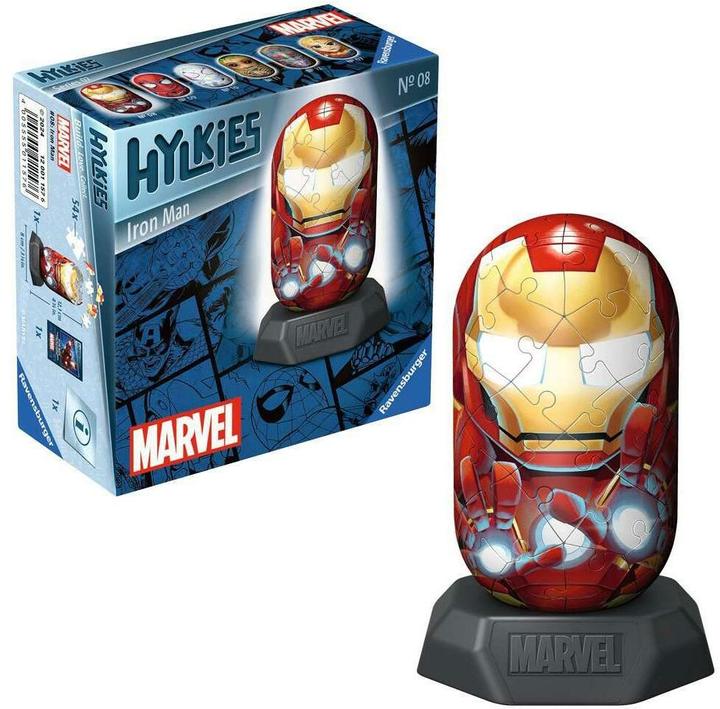 Immagine prodotto Ravensburger Hylkies: La nuova serie di figure da collezione da assemblare da soli. Figura #08 - Iron Man - (54 pezzi)