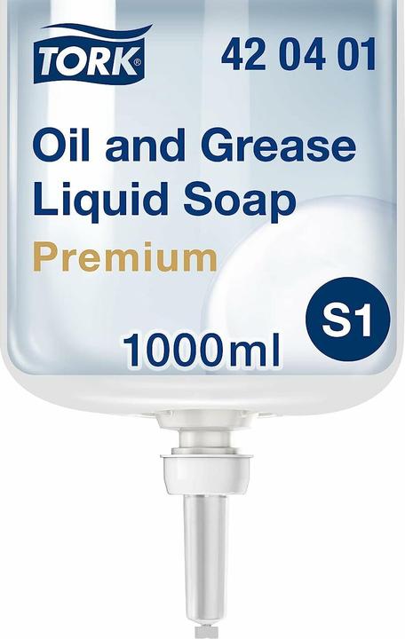 Actual product image Tork Grease-dissolving liquid soap - 420401 - Liquid soap for S1/S11 dispenser systems, removes oils and (Liquid soap, 1000 ml)