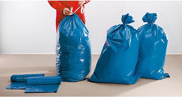Actual product image kaiserkraft PE drawstring waste bags (25 x, 120 l)
