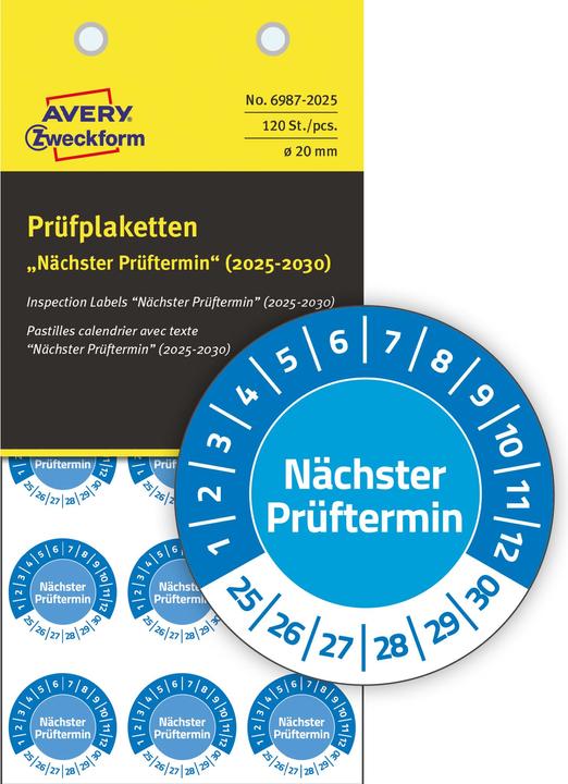 Actual product image Avery Test badges