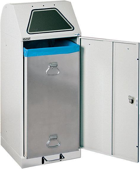 Image du produit kaiserkraft Collecteur de déchets, trappe actionnée au pied (120 l)