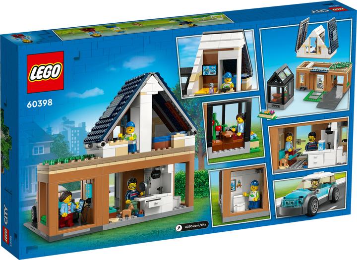 Image du produit LEGO Maison familiale avec voiture électrique (60398, LEGO City)