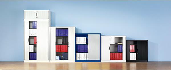 Actual product image C+P Roller shutter cabinet with horizontal blind (120 x 42 x 166 cm)