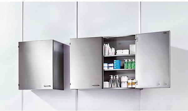 Image du produit kaiserkraft Armoire murale pour salle blanche en acier inoxydable (40 cm, 75 cm)