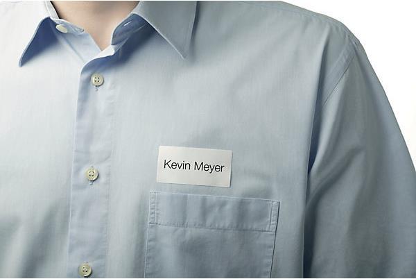 Actual product image Durable Name badges, self-adhesive
