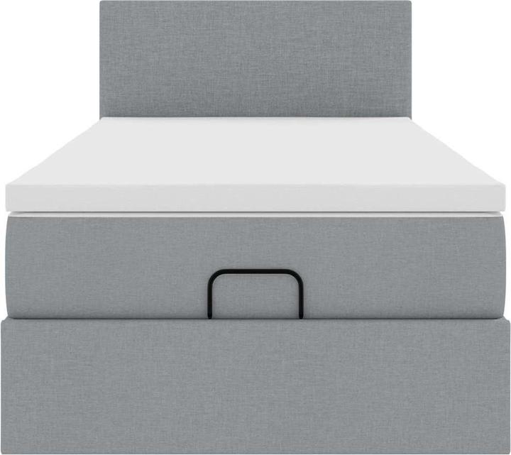Image du produit VidaXL Lit Ottoman avec matelas Gris clair 120x200 cm Tissu (120 x 200 cm)