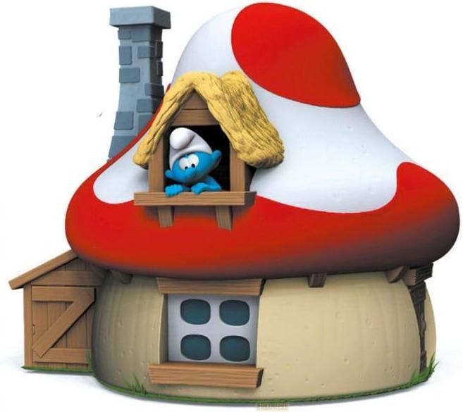 Actual product image Plastoy The Smurfs Coin Bank Mushroom House