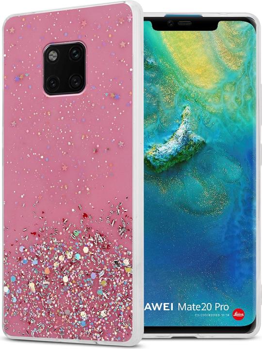 Rosa mit Glitter