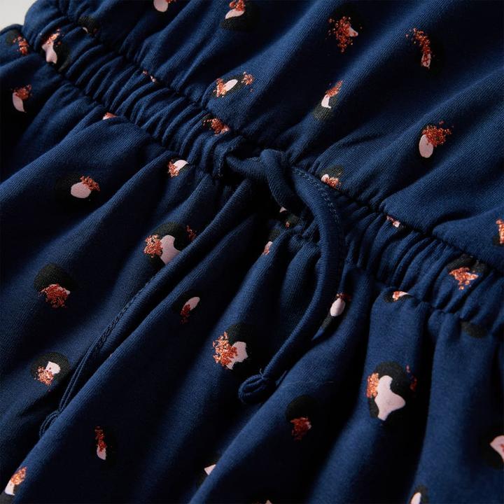 Produktbild VidaXL Kinderkleid mit Langen Ärmeln Marineblau 104,Material: 95 (104)