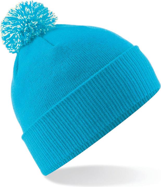 Bleu clair avec pompon de la même couleur