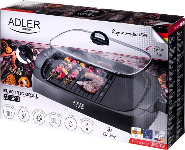 Actual product image Adler AD 6610 outdoor barbecue/grill Tabletop Electric Black (EU plug)