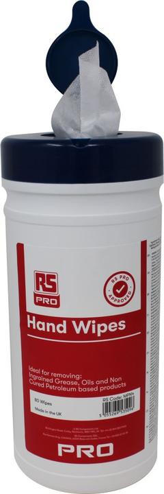 Immagine prodotto Rs Pro Salviette umidificate per la pulizia delle mani, bianche, 80 pezzi/confezione (80 pz.)