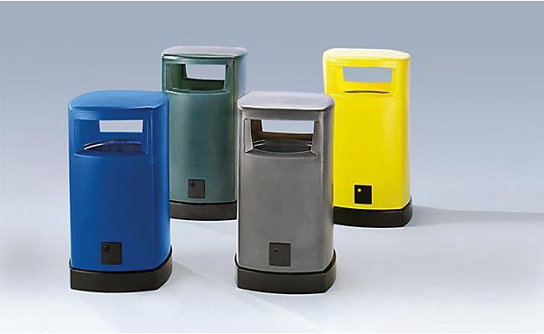 Actual product image kaiserkraft Plastic waste bin for outside (120 l)