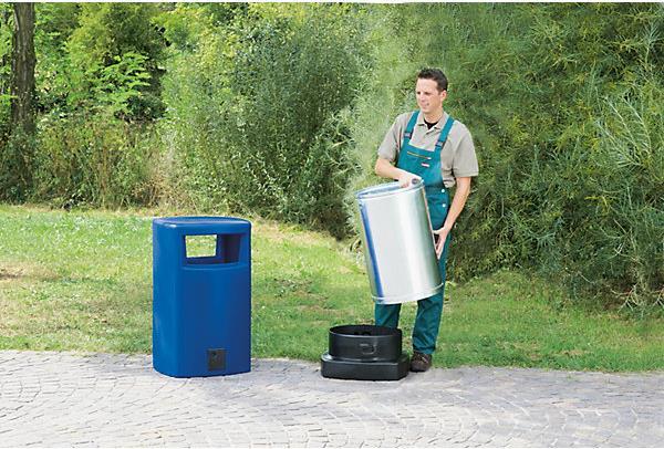 Actual product image kaiserkraft Plastic waste bin for outside (120 l)
