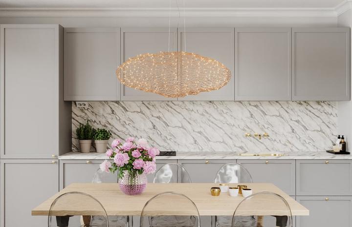 Immagine prodotto By Rydens Lampada a sospensione Hayden LED L75cm oro LED 1360 lumen 2700K bianco caldo 4201250-6501 (1360 lm)