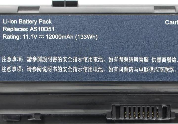 Image du produit Acer Batterie AS10D31, AS10D3E, AS10D41, AS10D61, AS10D71 (6 cellules, 12000 mAh)