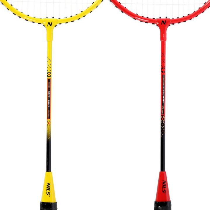 Produktbild Nils NRZ264 ALUMINIUM Badmintonset 4 Schläger 3 Federpfeile 600x60cm Netz Koffer