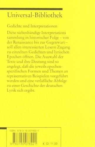 Image du produit Gedichte und Interpretationen 3. Klassik und Romantik (Allemand, Wulf Segebrecht, 1986)