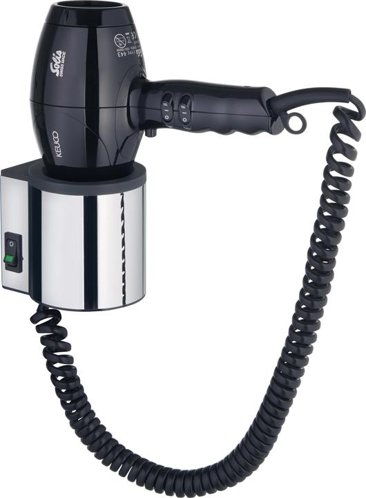 Keuco Haartrockner PLAN mit Wandhalterung vc/sw