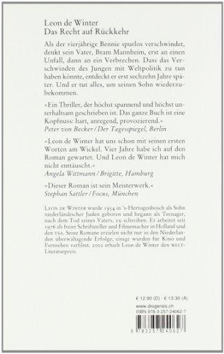 Produktbild Das Recht auf Rückkehr (Deutsch, Leon de Winter, 2010)