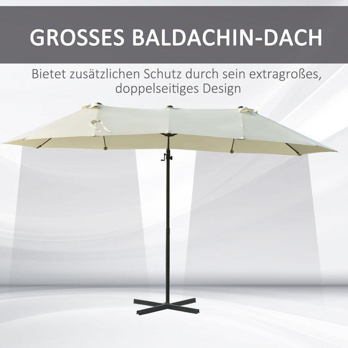 Actual product image Swisshandel24 Double lampshade, crank metal cream white 440 x 270 x 250 cm (2.70 m)