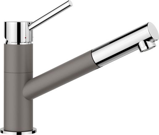 Actual product image Blanco KANO-S volcanic grey/chrome | Low pressure | With pull-out hose | Backflow preventer |