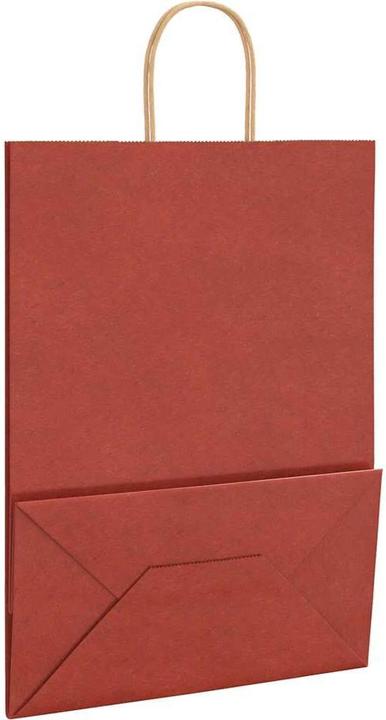 Produktbild VidaXL Kraftpapiertüten 50 Stk. mit Henkel Rot 32x17x44 cm Papiertüte (Geschenktüte, 50 x)