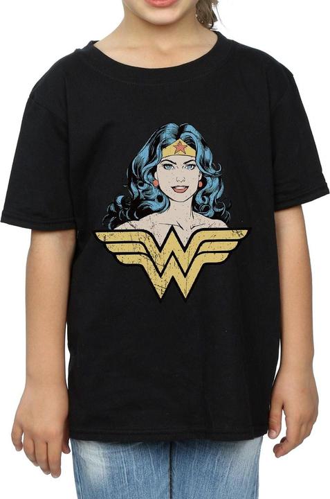 Actual product image Wonder Woman Girls Gaze Cotton T-Shirt (152, 158)