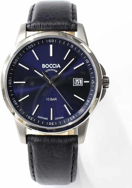 Produktbild Boccia 3633-01 Herrenuhr Titanium 40mm 10ATM (Analoguhr, 40 mm)