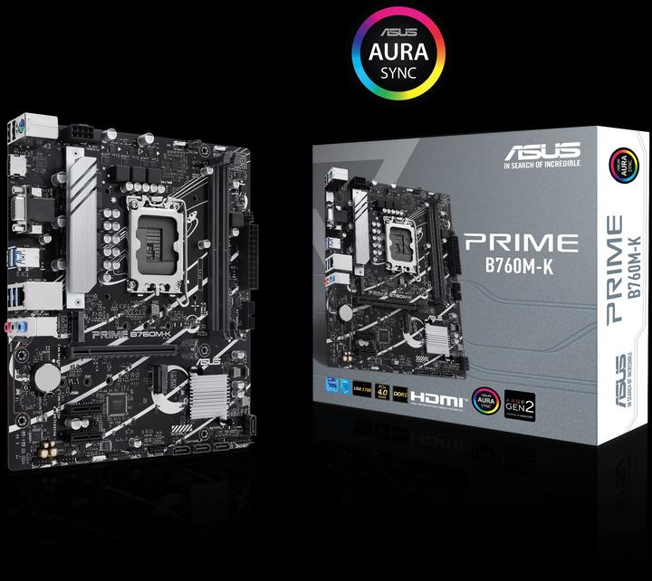Image du produit ASUS PRIME B760M-K (LGA 1700, Intel B760, mATX)