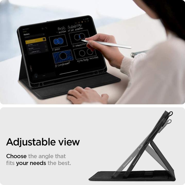 Immagine prodotto Spigen Custodia per tablet Liquid Air Folio Apple iPad Air 4 2020 Nero (iPad Air 2020 (4. Gen))