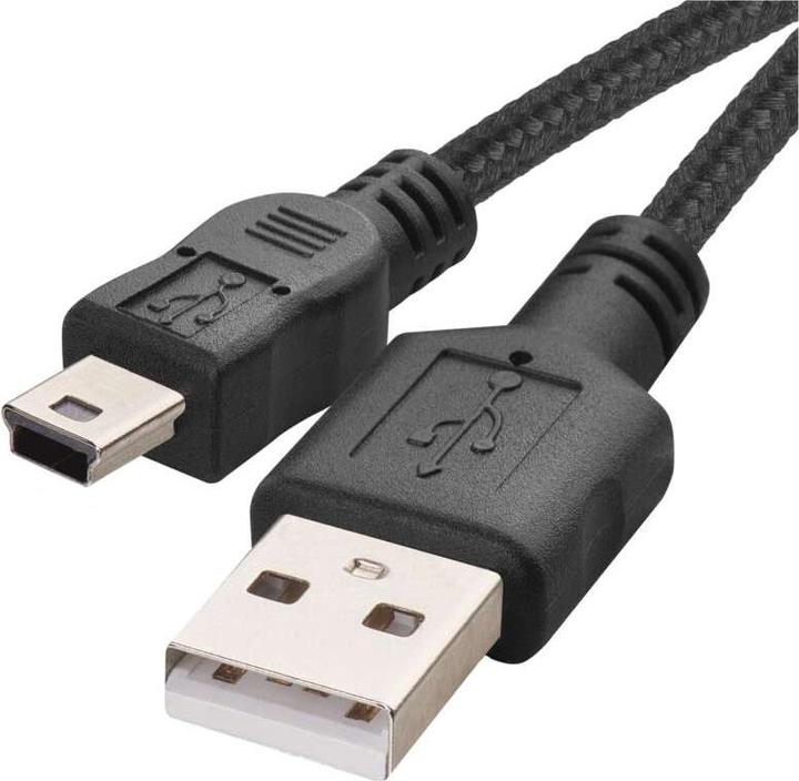 Actual product image Emos USB cable 2.0 A plug - Mini B plug 2m, black (2 m, USB 2.0)