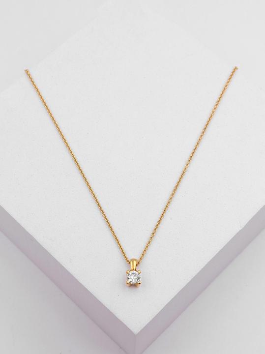 Immagine prodotto Muau Rimorchio (Giallo oro, Oro bianco, Qui si può trovare l'oro rosso o semplicemente l'argento. Poco appariscente eppure un vero e proprio richiamo per gli occhi, uno dei nostri gioielli preferiti della gioielleria online il ciondolo a 4 manici con diamante 0,40ct. Oro giallo 750 nel colore oro giallo. Gioielli)