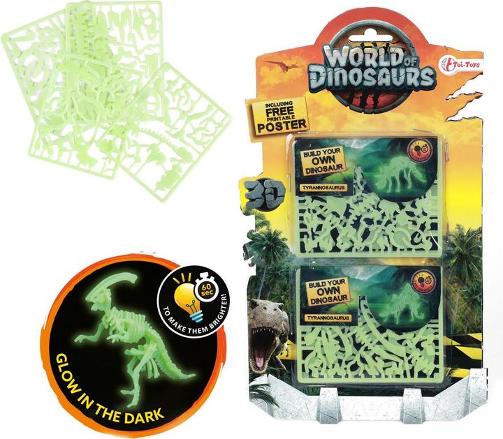 Immagine prodotto Toi-Toys World of Dinosaurs 3D Puzzle Dino Glow in the Dark (1 pezzi)