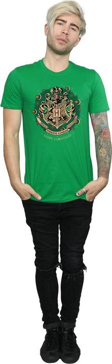 Actual product image Mens Wreath Cotton Christmas T-Shirt (S)