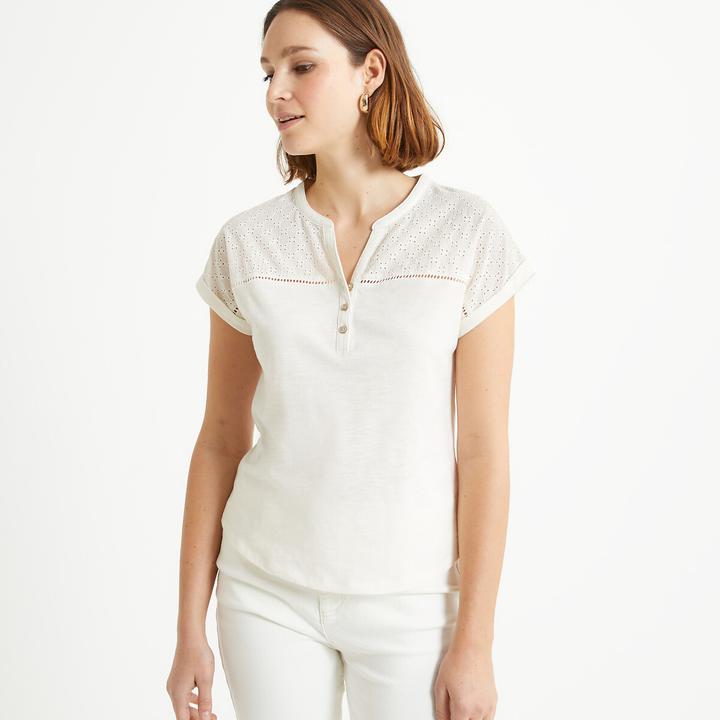Actual product image Anne Weyburn T-shirt with henley neckline (W32/L34)