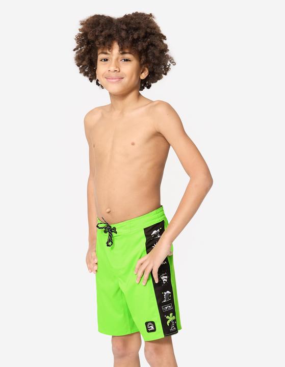 Actual product image Olaian Boardshorts Surfen Jungen 900 Band grün (8, 9, 10)