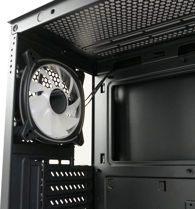 Actual product image LC-Power Housing MidiTower 715B black USB3.2/Audio,without power supply,SEAMLESS X (mATX, Mini-ITX, ATX)