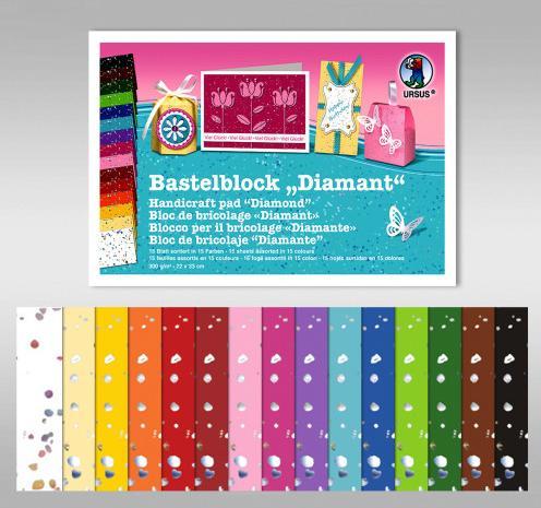 Produktbild Ursus Designpapier Diamant 300 g/m2 (22 x 33 cm)