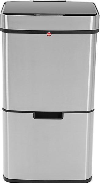 Actual product image Hailo Öko Vario XL, design sensor waste separator, 25 + 25 + 4 litres, stainless steel anti-fingerprint (50 l)